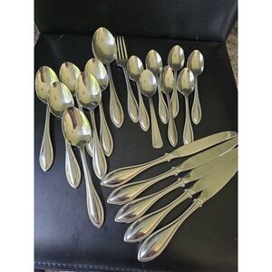 20 pcs Oneida Stainless Arbor American Harmony Spoons Forks Knives Serving Spn